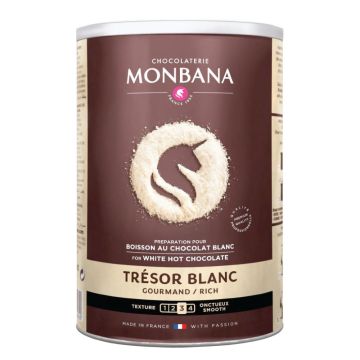 Monbana White Hot Chocolate Powder 500g Tub